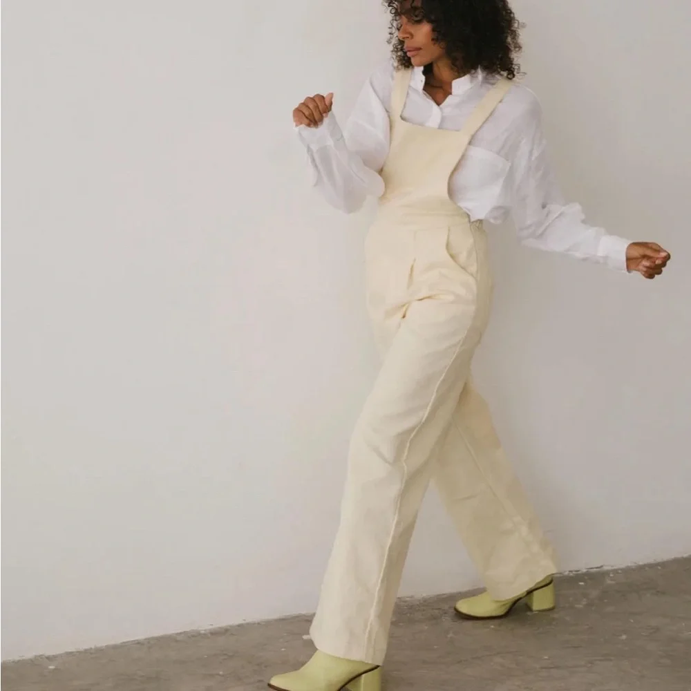 Bahhgoose Cream Jumpsuit with Square Neckline - S/M - Picture 6 of 7